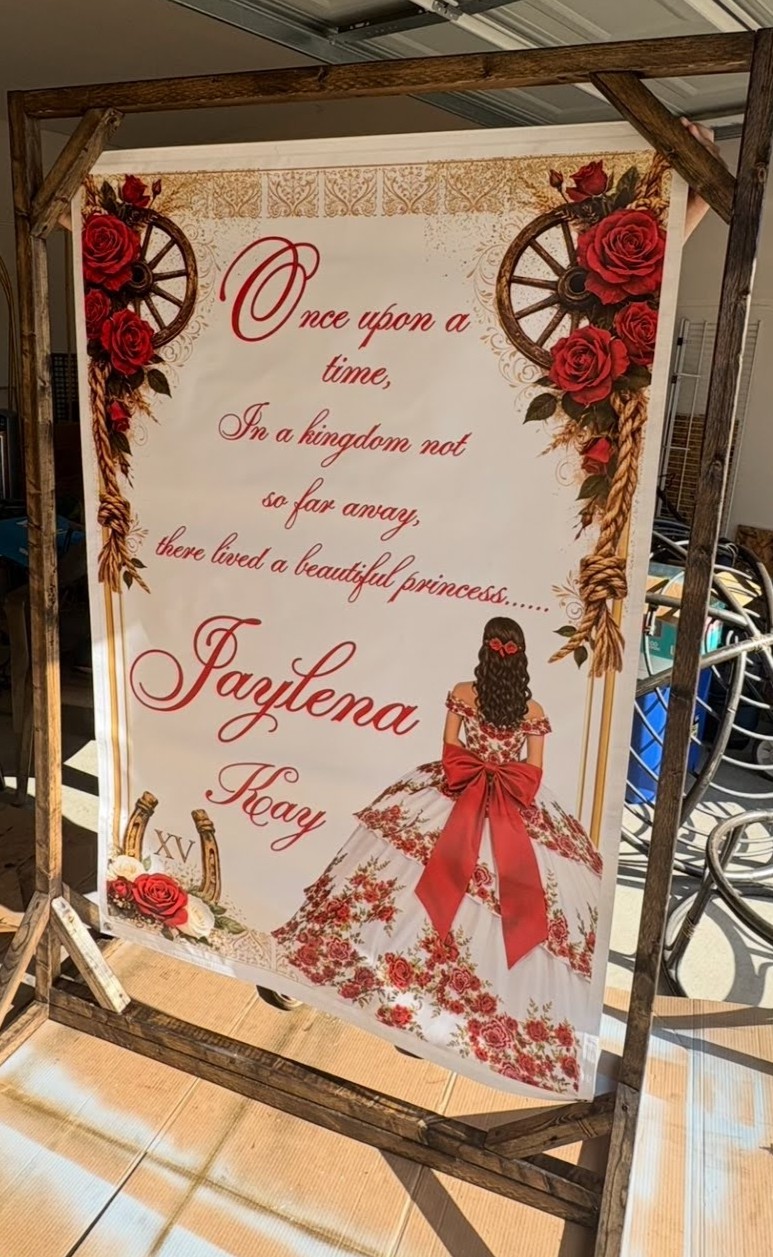 A styled quinceanera celebration set up by Jay's Creative Studio